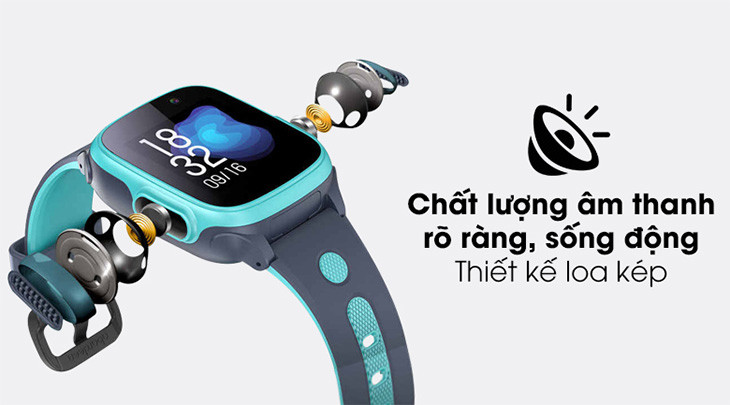 Âm thanh chất lượng và rõ nét nhờ trang bị loa kép trên đồng hồ Abardeen