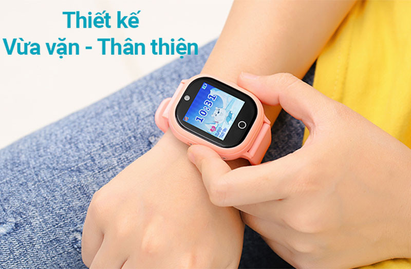 Thiết kế năng động và màu sắc tươi sáng của đồng hồ KidCare, phù hợp với trẻ em.
