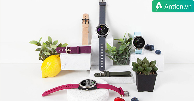 Đồng hồ Garmin Vivoactive 3 Element trên cổ tay với giao diện tùy chỉnh