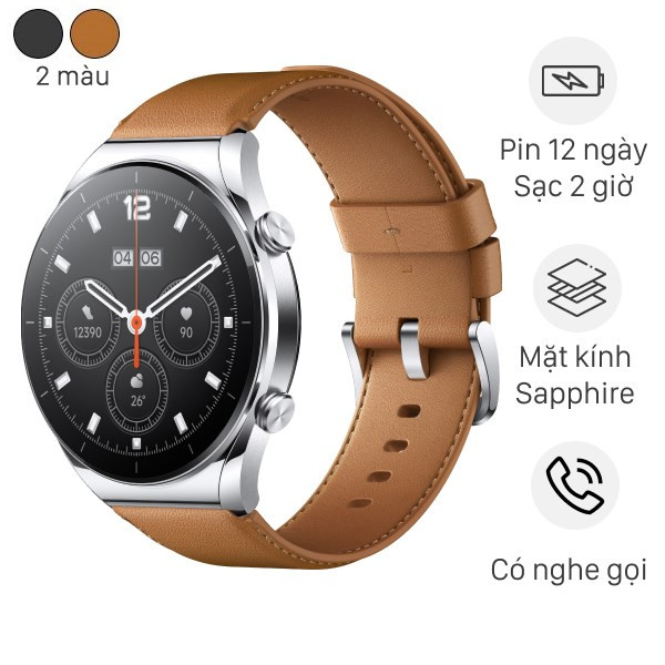 Đồng hồ thông minh Xiaomi Watch S1 46.5mm dây da, một trong những loại đồng hồ thông minh Xiaomi cao cấp