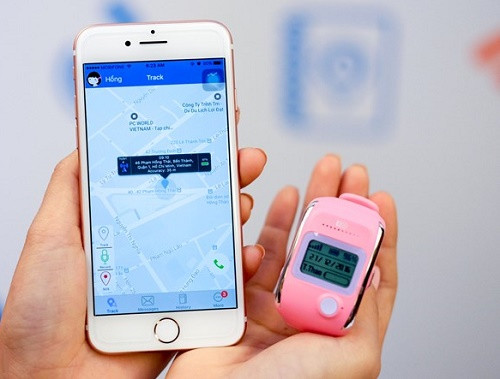 Giao diện hiển thị tính năng định vị trên đồng hồ thông minh Tio Mobifone