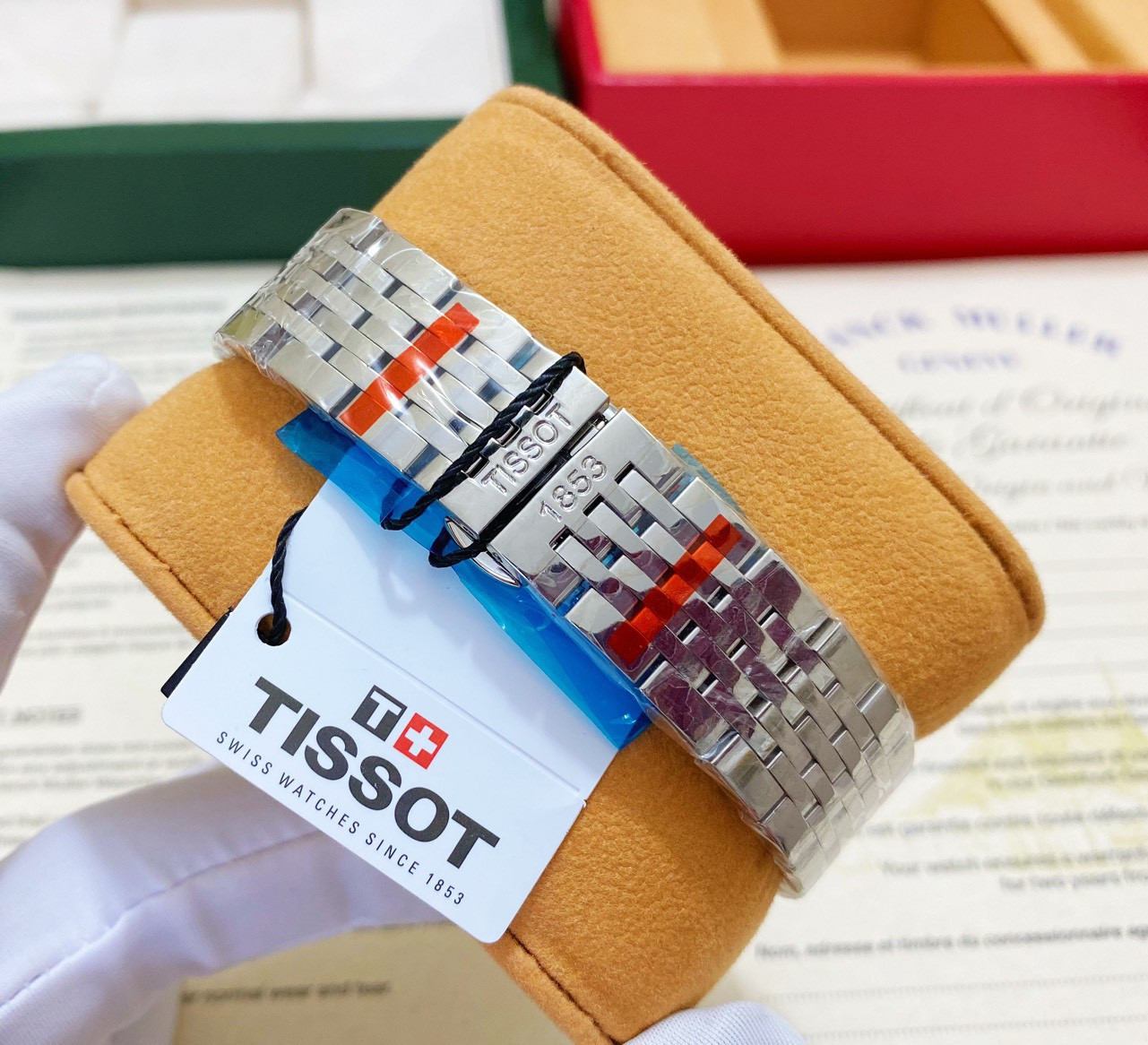 Mặt sau đồng hồ Tissot 1853 nam fake với thông số kỹ thuật