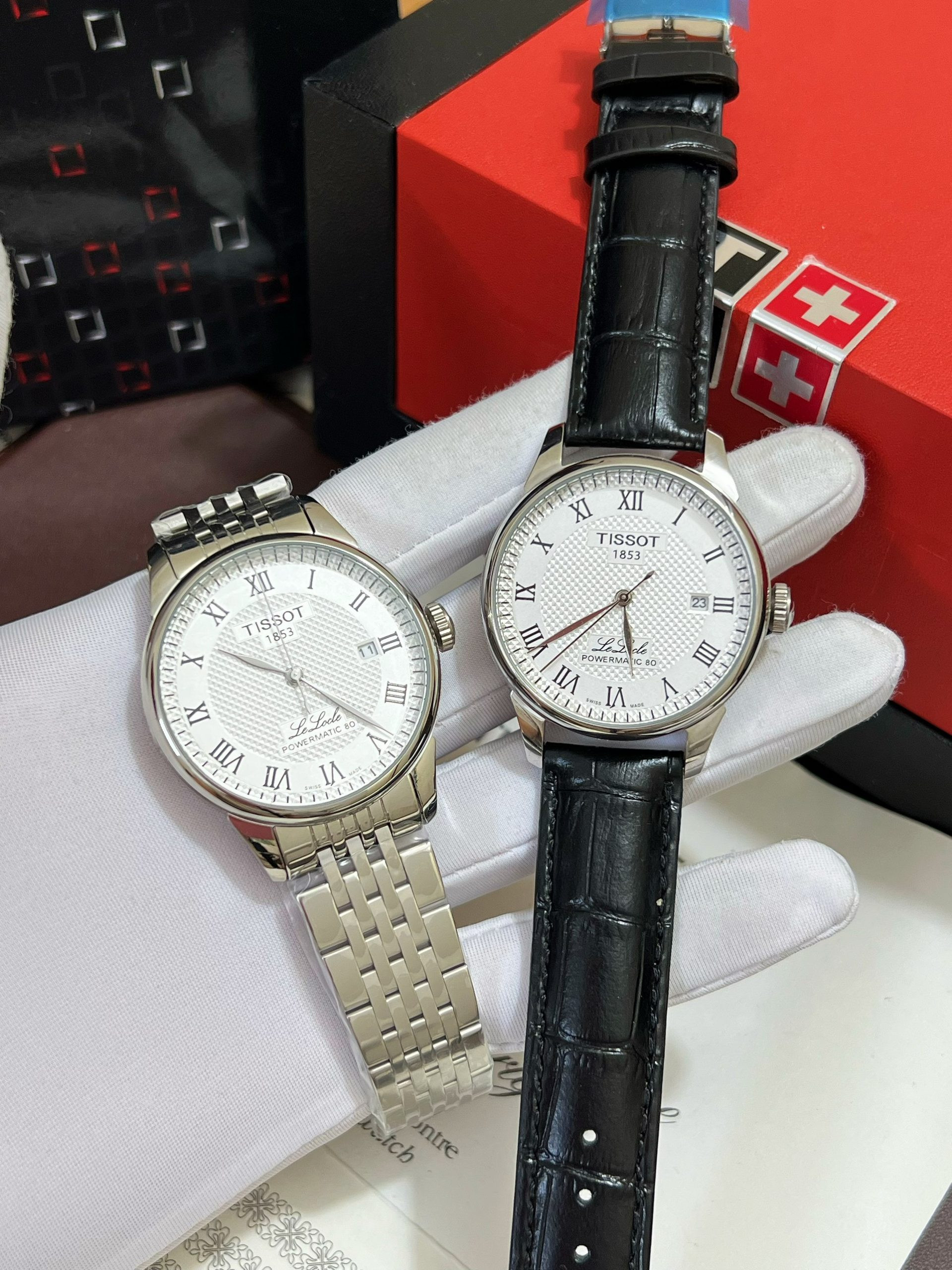 Đồng hồ Tissot 1853 nam fake mặt số trắng cổ điển