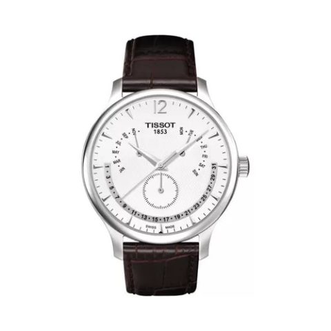Đồng hồ Tissot 1853 6 kim nam mặt số trắng, bộ máy Quartz bền bỉ