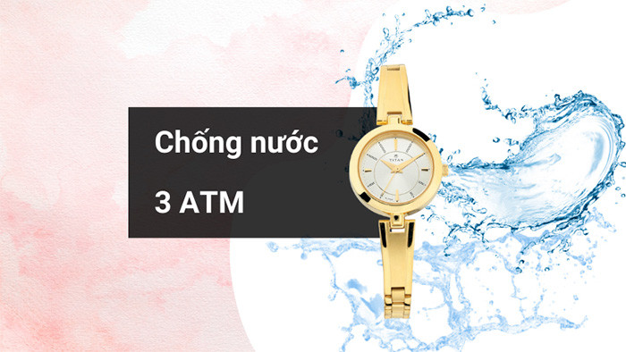 Đồng hồ Titan nữ mạ màu vàng cao cấp