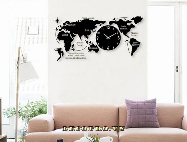 Thông điệp ý nghĩa từ đồng hồ bản đồ thế giới, khuyến khích tinh thần khám phá
