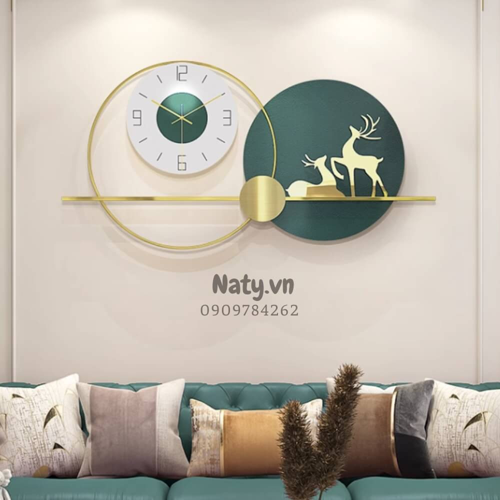 Đồng hồ treo tường hình hoa sen cho phòng ngủ