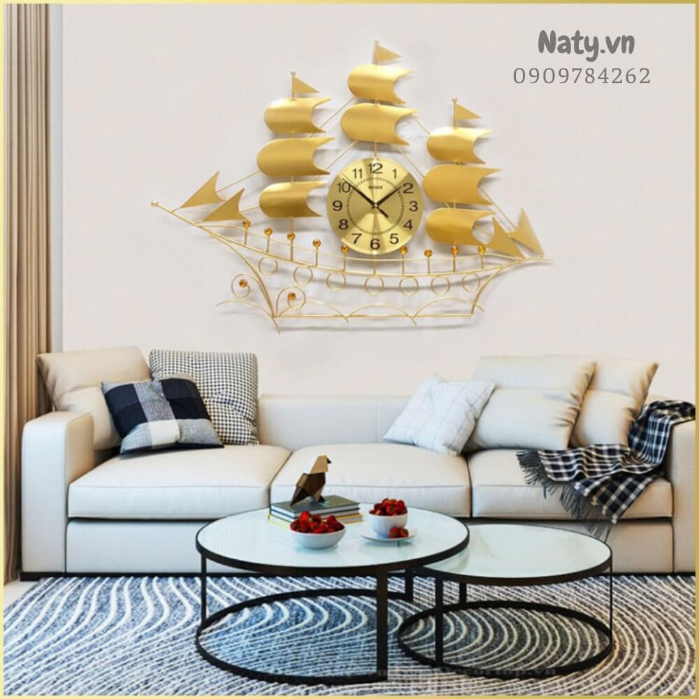 Đồng hồ treo tường phong cách tối giản cho phòng ngủ