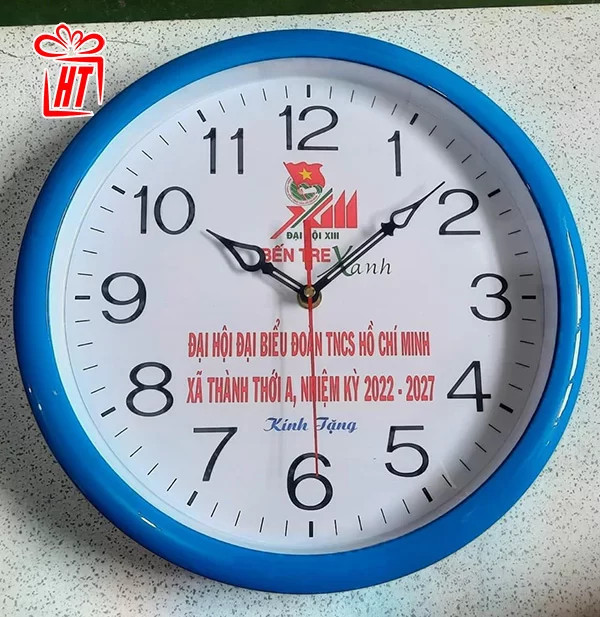 Mẫu đồng hồ treo tường in hình đại hội Đoàn