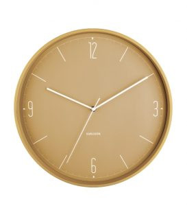Giá đồng hồ treo tường quartz Karlsson KA5735YE mặt tròn màu vàng rực rỡ