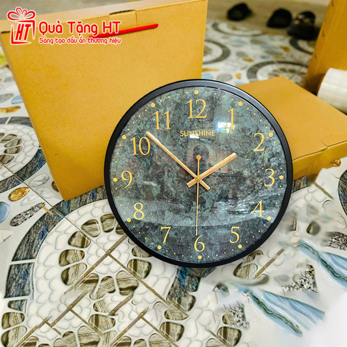 Đồng hồ treo tường 33cm vành sơn kèm túi