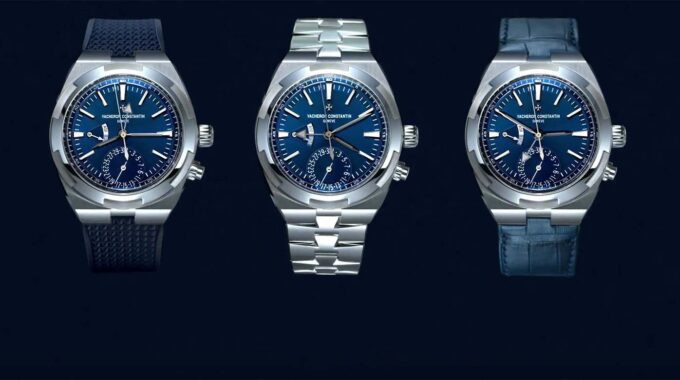 Bộ sưu tập Vacheron Constantin Overseas Dual Time, một trong những dòng sản phẩm nổi bật định hình giá đồng hồ Vacheron Constantin Geneve.