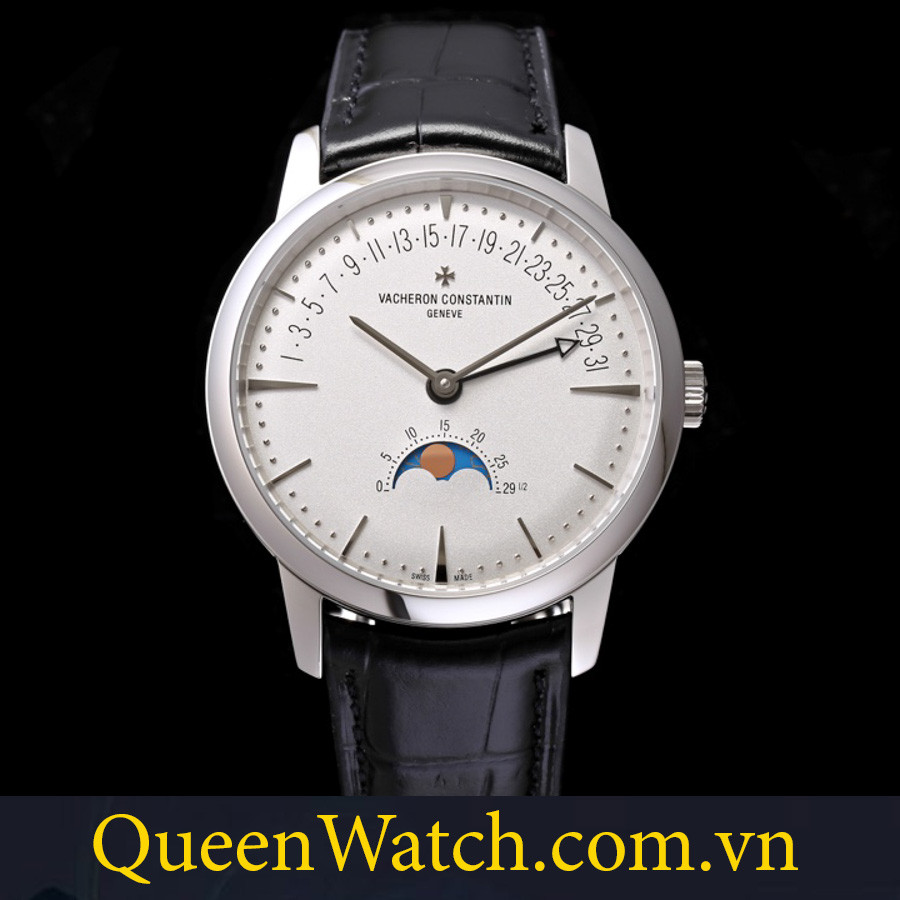 Đồng hồ Vacheron Constantin Super Fake Patrimonio Moonphase với thiết kế tối giản