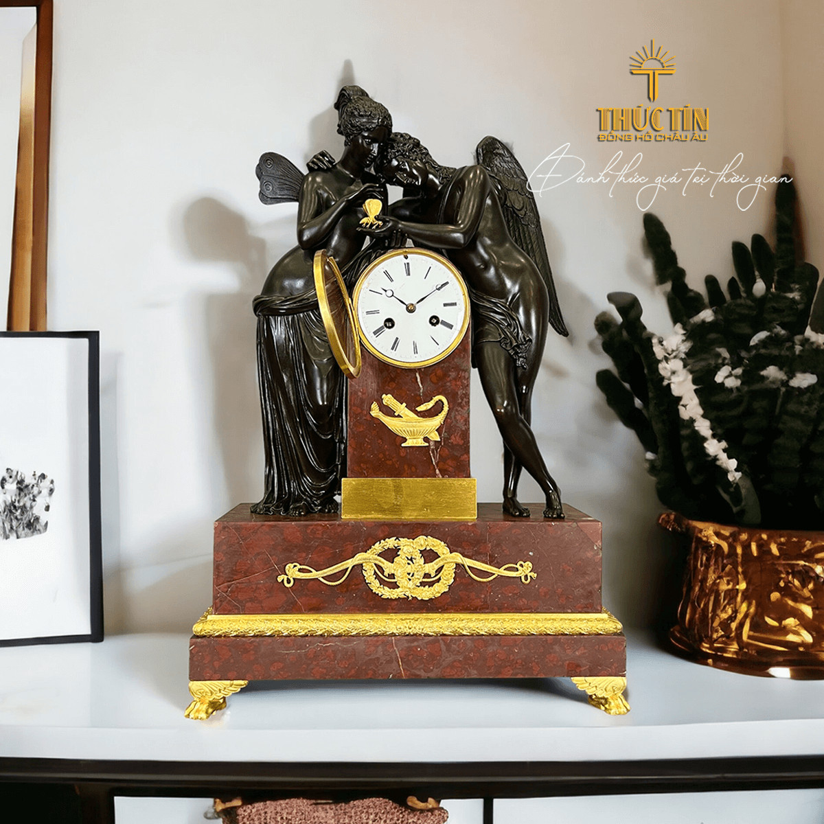 Đồng hồ tượng đôi tình nhân, biểu tượng của tình yêu vĩnh cửu trong bộ sưu tập đồng hồ cổ