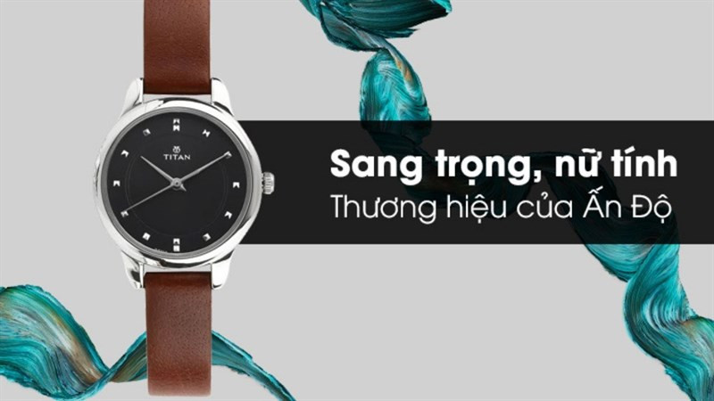 Đồng hồ nữ Titan 2481SL07 phong cách cổ điển, dây da mềm mại