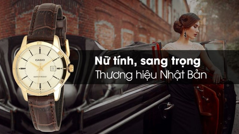Mẫu đồng hồ Casio LTP-V004GL-9AUDF với phong cách thanh lịch, phù hợp nữ giới
