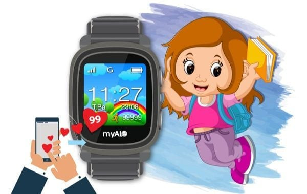 Giám sát vị trí bé trai chính xác với đồng hồ thông minh Myalo Kidsphone KS62W