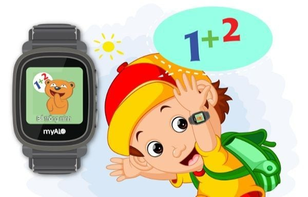 Đồng hồ nam cho trẻ em Myalo KS62W giúp theo dõi bước chân, khuyến khích bé trai vận động