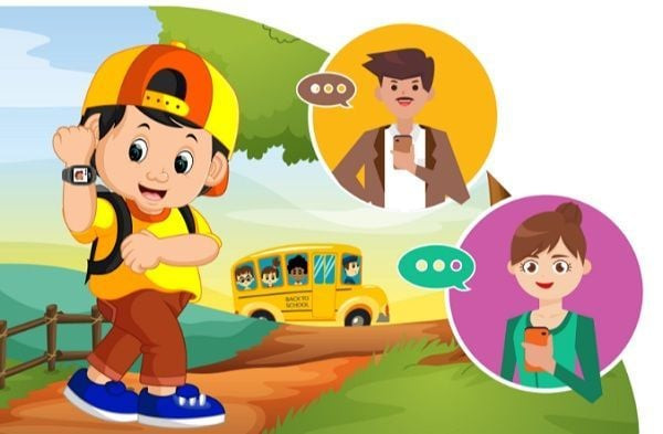 Đồng hồ thông minh trẻ em nam Myalo Kidsphone KS62W màu xanh lá cây với tính năng gọi điện và định vị