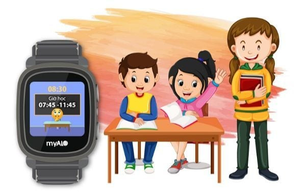 Phụ huynh thiết lập vùng an toàn cho đồng hồ nam cho trẻ em Myalo KS62W qua ứng dụng