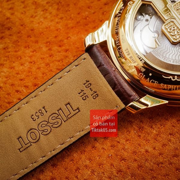 Đồng hồ Tissot Le Locle với toàn bộ thiết kế, bao gồm vỏ thép và dây da