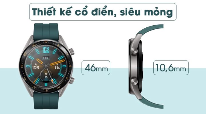 Đồng hồ thông minh Huawei Watch GT Active Edition với thiết kế sang trọng trên cổ tay