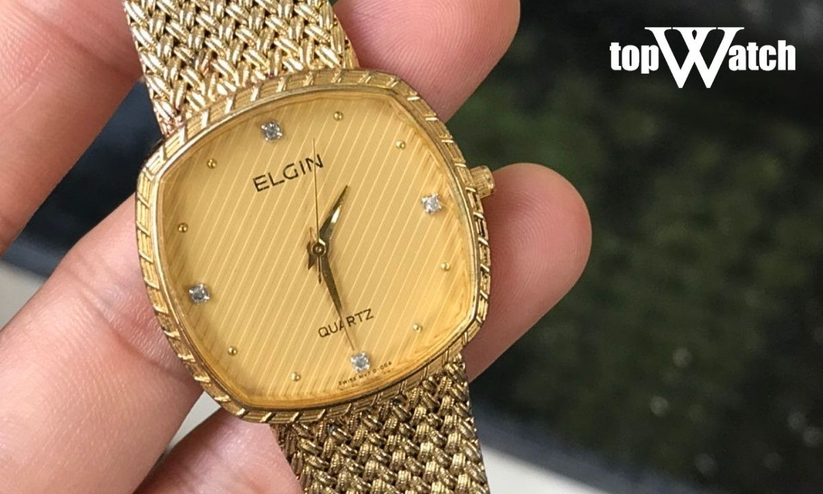 Đồng hồ nam Elgin Swiss Made thập niên 1980 với thiết kế sang trọng