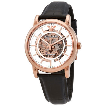 Đồng hồ nam Emporio Armani AR60007 lộ cơ, minh chứng cho công nghệ chế tác đồng hồ cơ chính hãng.