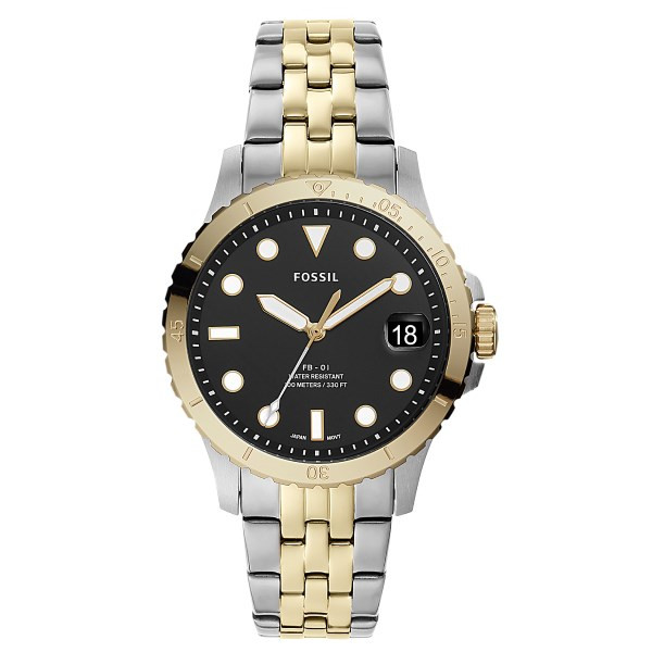 Đồng hồ Fossil nữ mặt tròn ES4745 dây kim loại bạc vàng