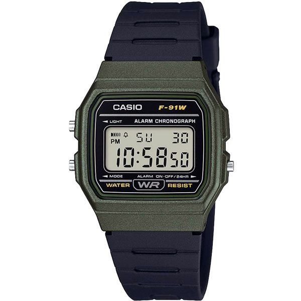 Đồng hồ Casio F-91WM-3ADF màu xanh lá cho bé trai
