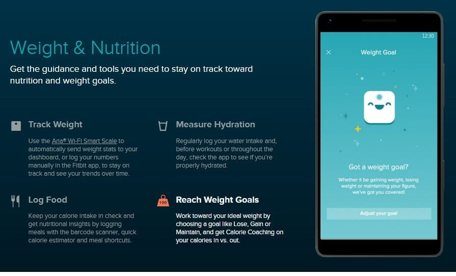 Thiết lập mục tiêu cân nặng trên ứng dụng Fitbit