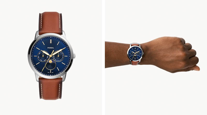 Đồng hồ Fossil Neutra Moonphase Multifunction dây da LiteHide™