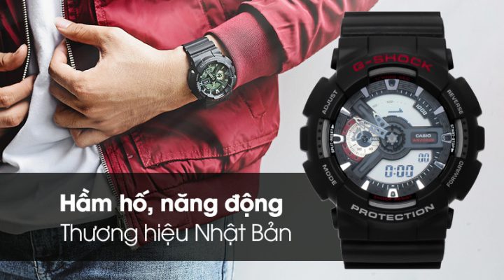Đồng hồ G-Shock GA-110-1ADR nam với thiết kế thể thao, mạnh mẽ