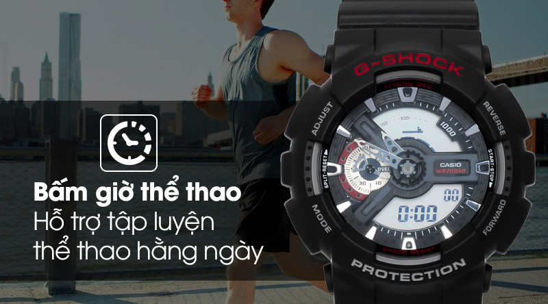 Tính năng bấm giờ thể thao chính xác trên đồng hồ G-Shock GA-110