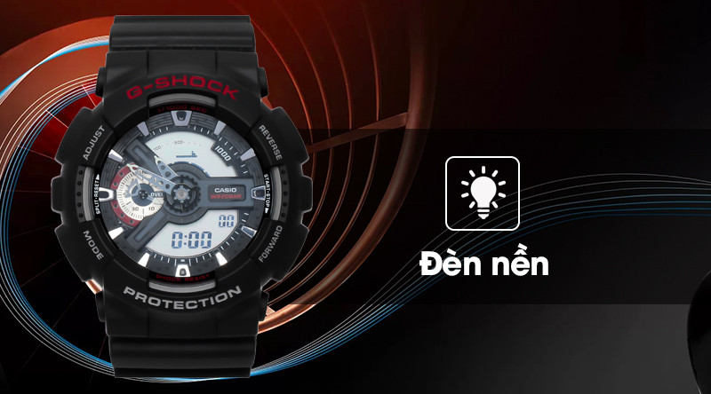 Đèn LED siêu sáng hỗ trợ xem giờ trên đồng hồ G-Shock GA-110