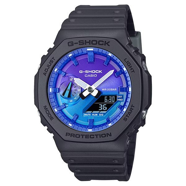 Đồng hồ nam G-SHOCK 2100 45.4mm GA-2100FL-1ADR với thiết kế vuông vắn đặc trưng.