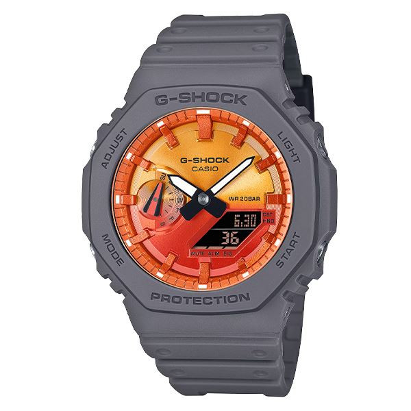 Đồng hồ nam G-SHOCK 2100 45.4mm GA-2100FL-8ADR màu xám than lịch lãm.