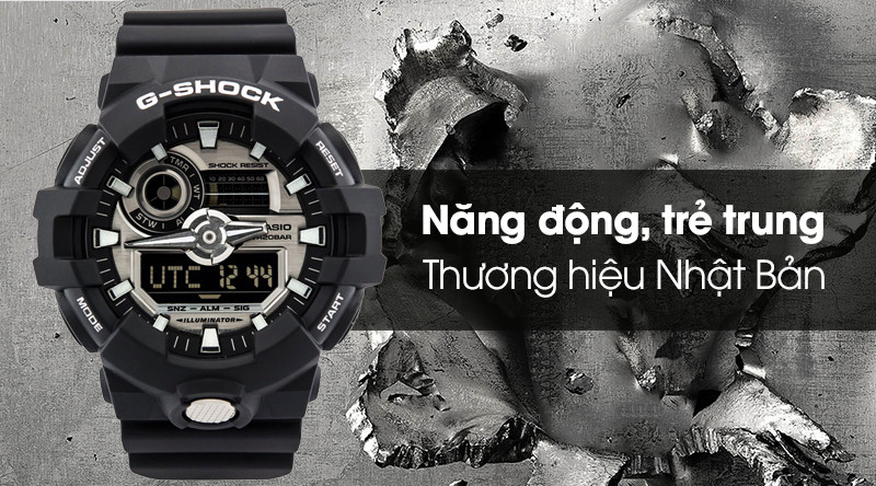 Đồng hồ G-Shock GA-710-1ADR nam tính, mạnh mẽ