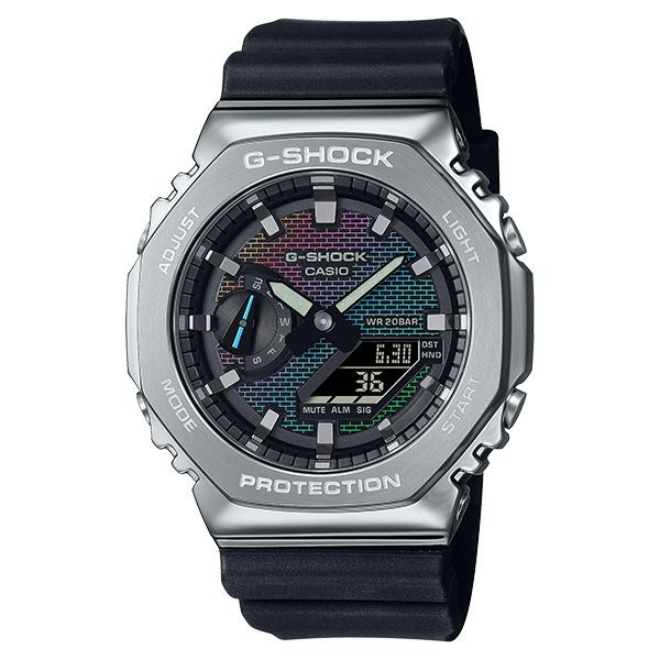 Đồng hồ nam G-SHOCK 2100 44.4mm GM-2100RW-1ADR với vỏ kim loại sang trọng.