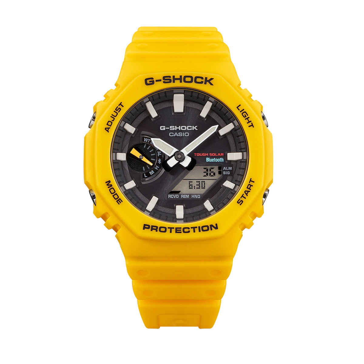 Mẫu đồng hồ đeo tay nam G-Shock GA-B2100C-9A màu vàng, năng lượng mặt trời