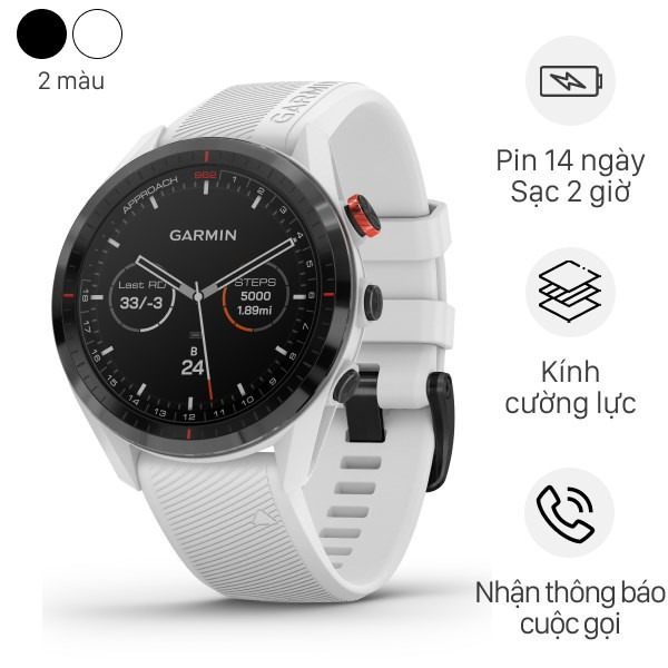 Garmin Approach S62, đồng hồ thông minh pin trâu dành riêng cho golf