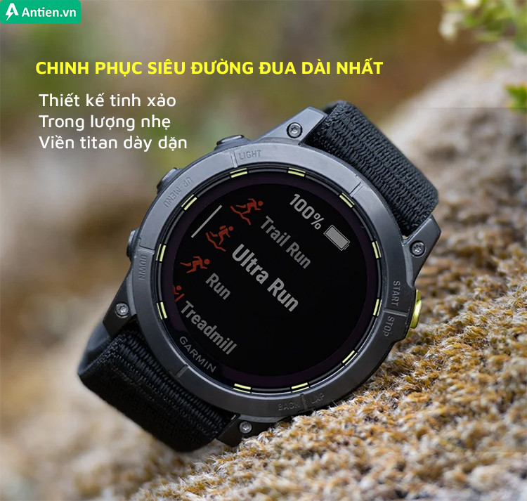 Thiết kế siêu chắc chắn và bền bỉ của Garmin Enduro 2 để cùng bạn chạy đến tận cùng trái đất