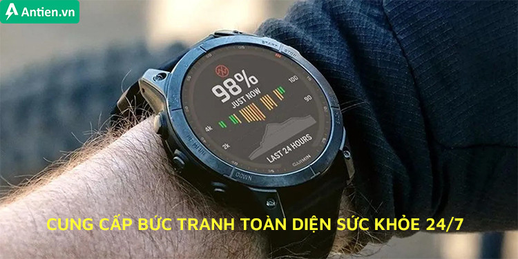 Chinh phục từng giờ với các tính năng theo dõi sức khỏe và thể chất 24/7 của đồng hồ Garmin Fenix 7 Pro