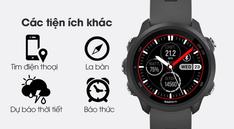 Các tính năng bổ trợ hữu ích khác trên đồng hồ thông minh Garmin Forerunner 245