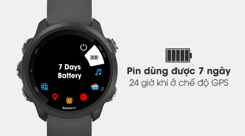 Thời lượng pin ấn tượng của Garmin Forerunner 245 với 7 ngày sử dụng thông thường