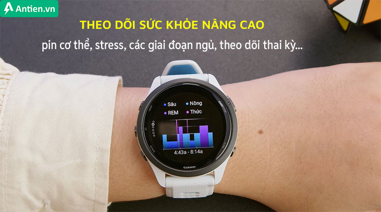 Garmin Forerunner 265 cung cấp bức tranh toàn diện về sức khỏe