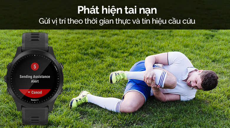 Tính năng phát hiện tai nạn khẩn cấp trên đồng hồ thông minh Garmin Forerunner 945