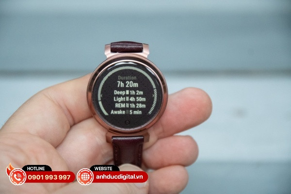 Đồng hồ thể thao nữ Garmin Lily 2 theo dõi thông tin giấc ngủ chi tiết