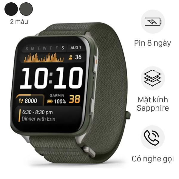 Đồng hồ thông minh Garmin Venu X1 Sapphire dây nylon