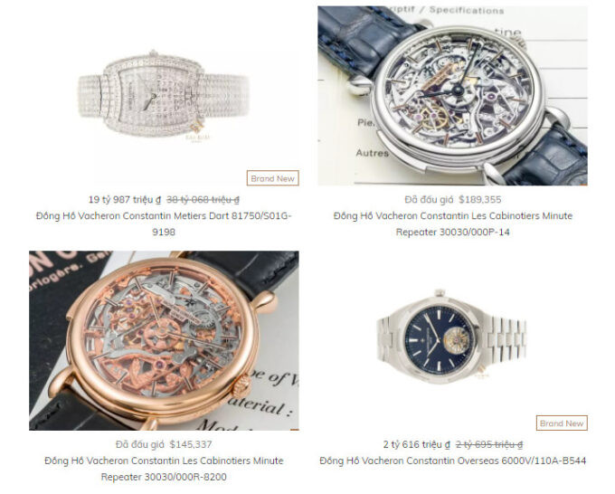 Đồng hồ Vacheron Constantin Geneve sang trọng với mức giá đồng hồ Vacheron Constantin Geneve dao động từ vài trăm triệu đồng.